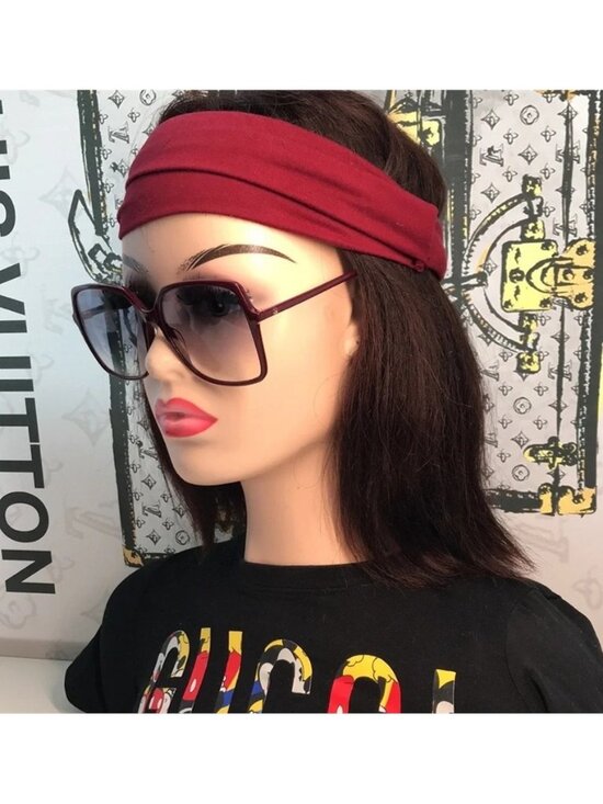 New ✨ Authentic Gucci GG0544S 003 Sunglasses – Burgundy Frame with Blue Gradient main image 14